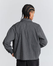 Checkered Signature Long Sleeve Shirt - Charcoal/White