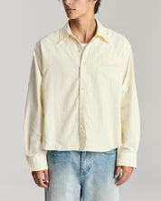 Striped Signature Long Sleeve Shirt - Cream/Brown