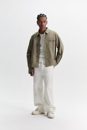 Signature Long Sleeve Over Shirt - Olive