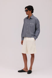 Striped Signature Long Sleeve Shirt - Slate