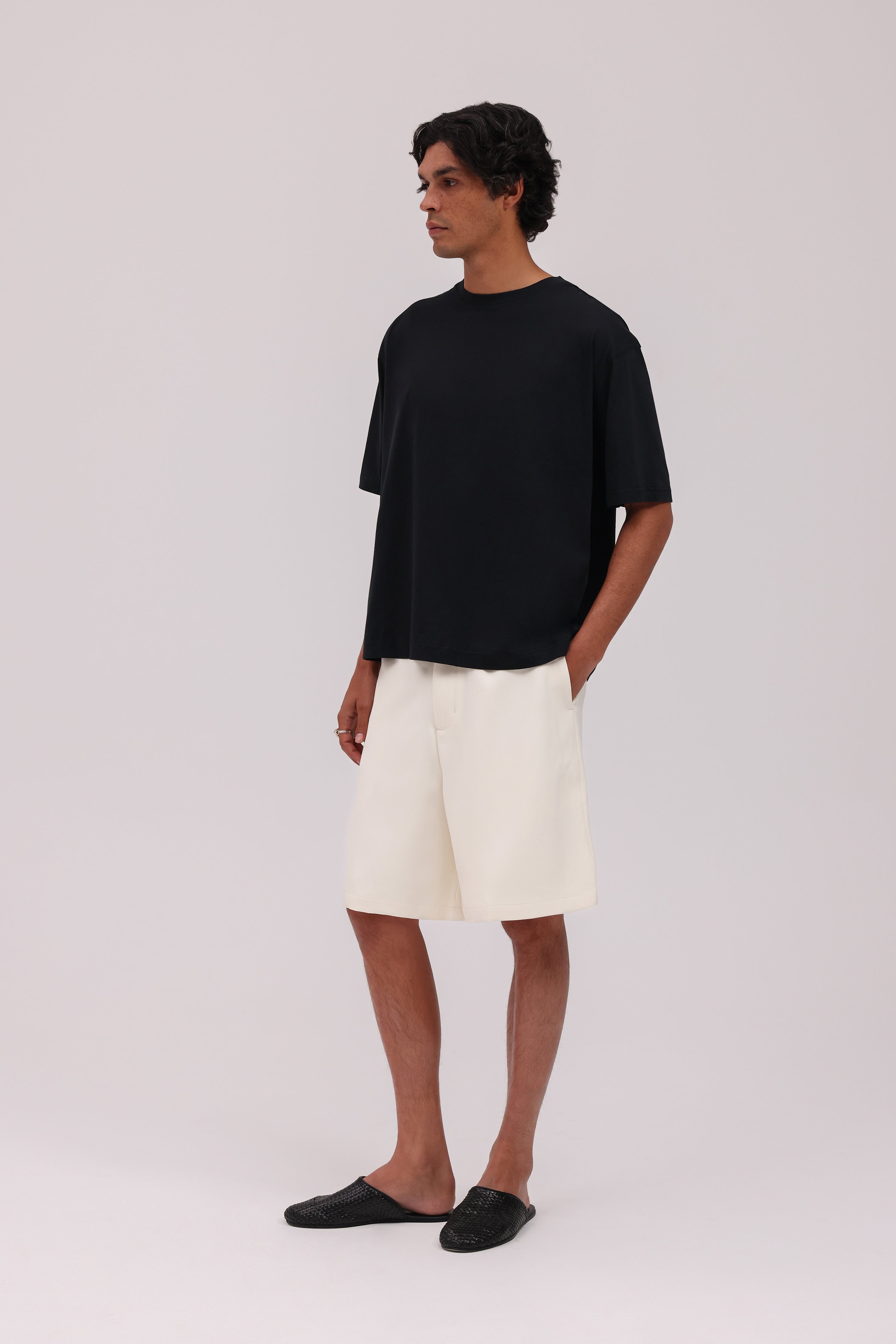 Pleated Shorts - Cream