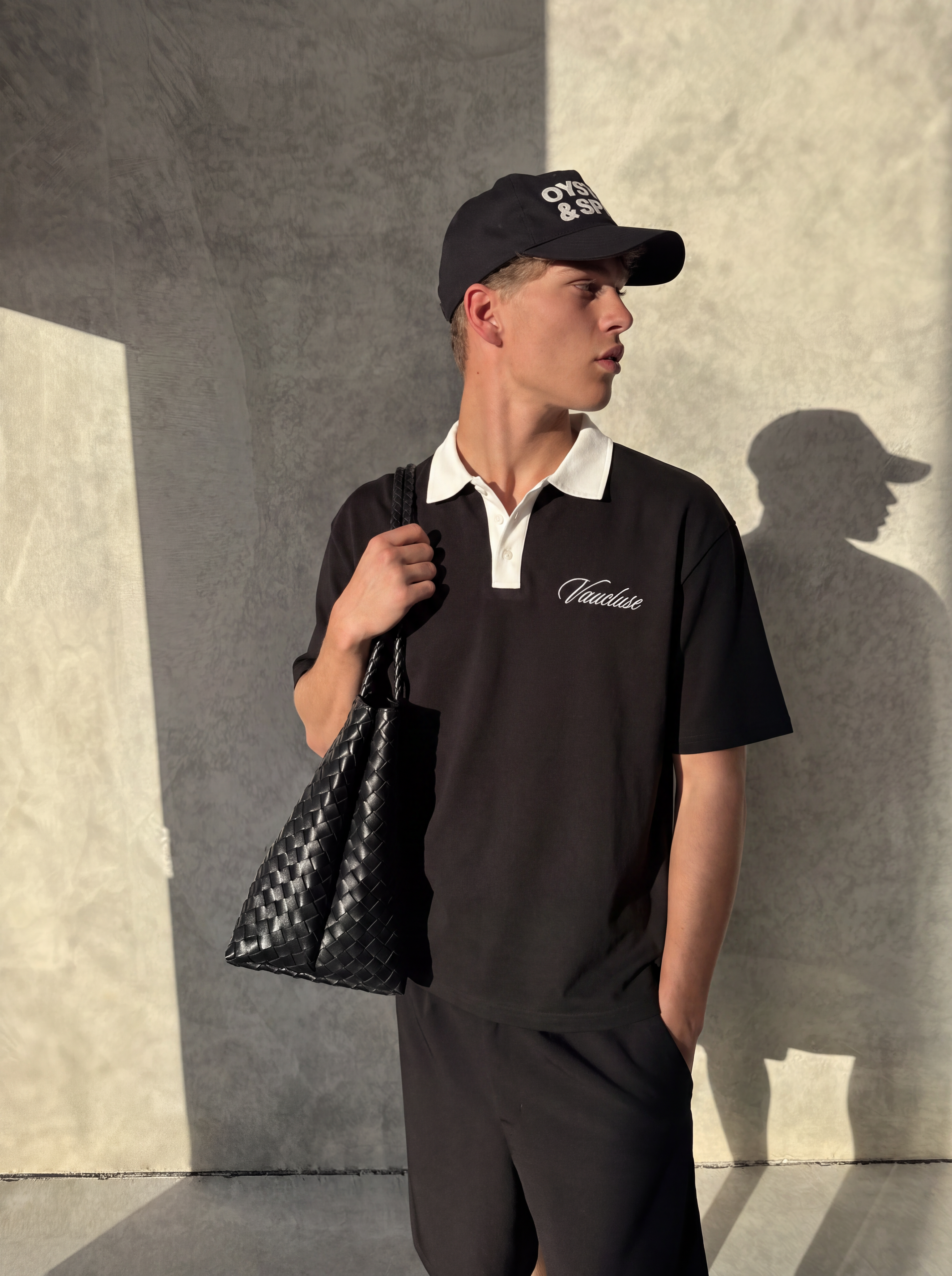 Signature Short Sleeve Polo Shirt - Black/White