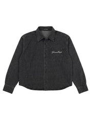 Denim Signature Long Sleeve Shirt - Charcoal