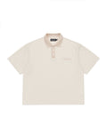 Signature Short Sleeve Two Tone Polo Shirt - Cream/Beige