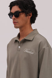 Signature Long Sleeve Polo Shirt - Muted Olive
