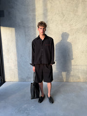 Pleated Shorts - Black