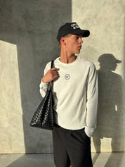 Heritage Long Sleeve Waffle - White