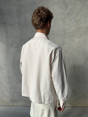Striped Signature Long Sleeve Shirt - Off White/Pink