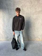 Striped Long Sleeve T-Shirt - Black/White