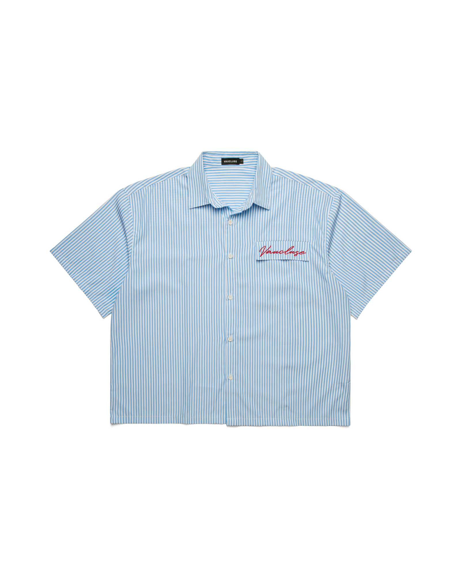 Striped Signature Short Sleeve Shirt - White/Blue