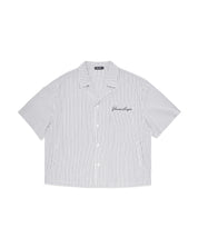 Striped Signature Short Sleeve Shirt - White