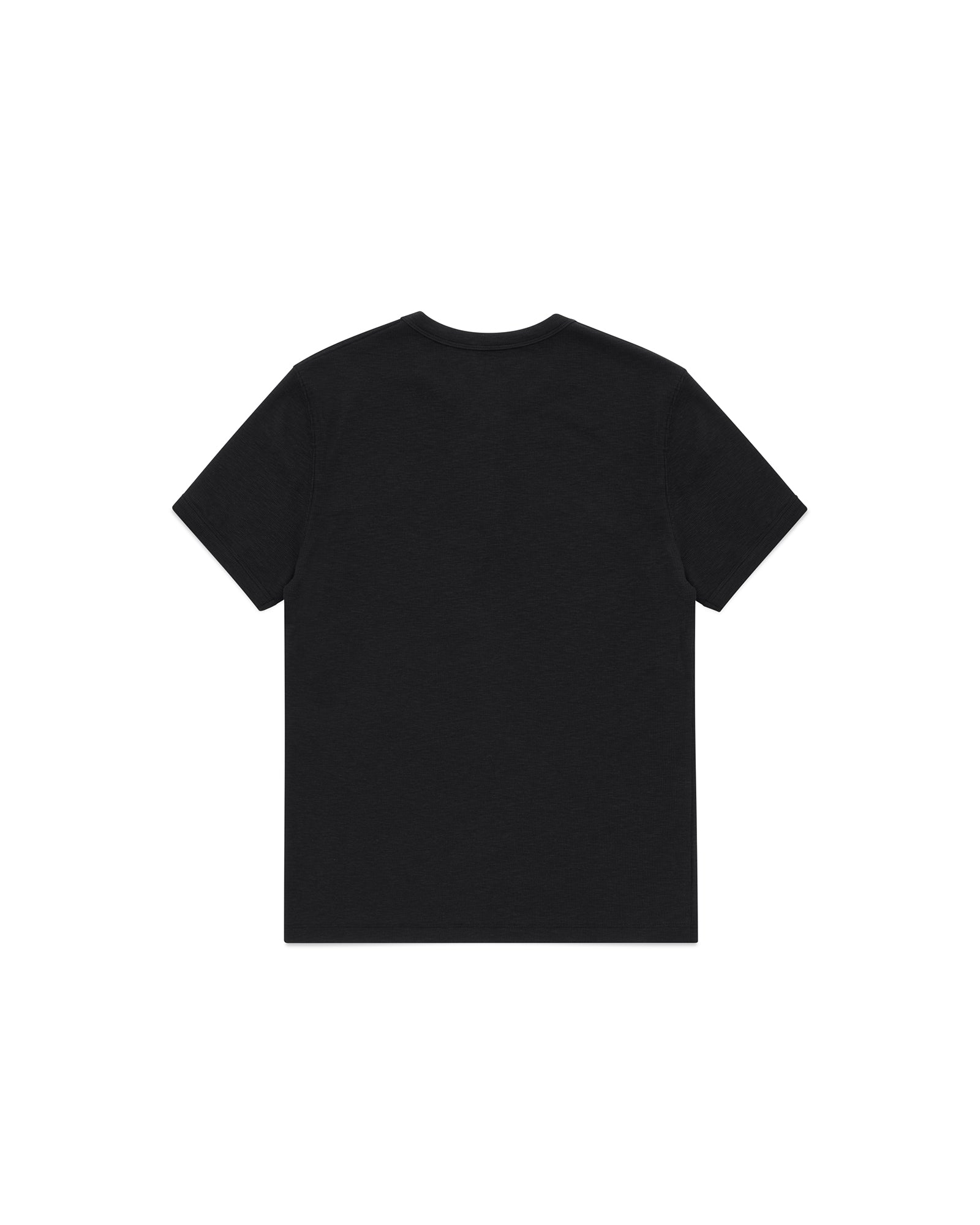 Short Sleeve Henley Shirt - Black