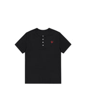 Short Sleeve Henley Shirt - Black