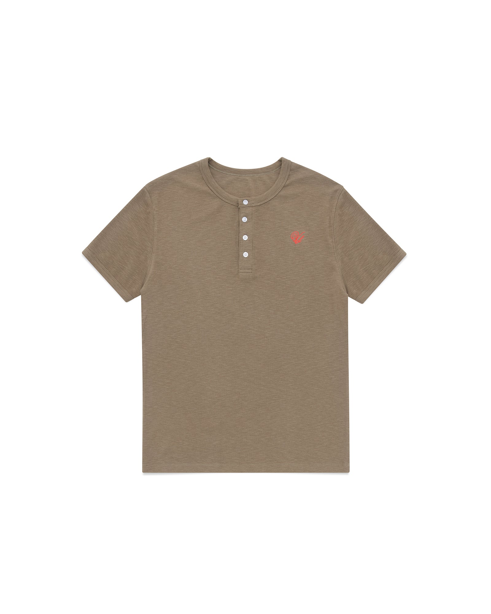 Short Sleeve Henley Shirt - Olive