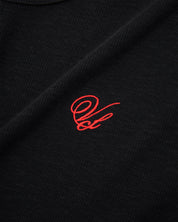 Short Sleeve Henley Shirt - Black