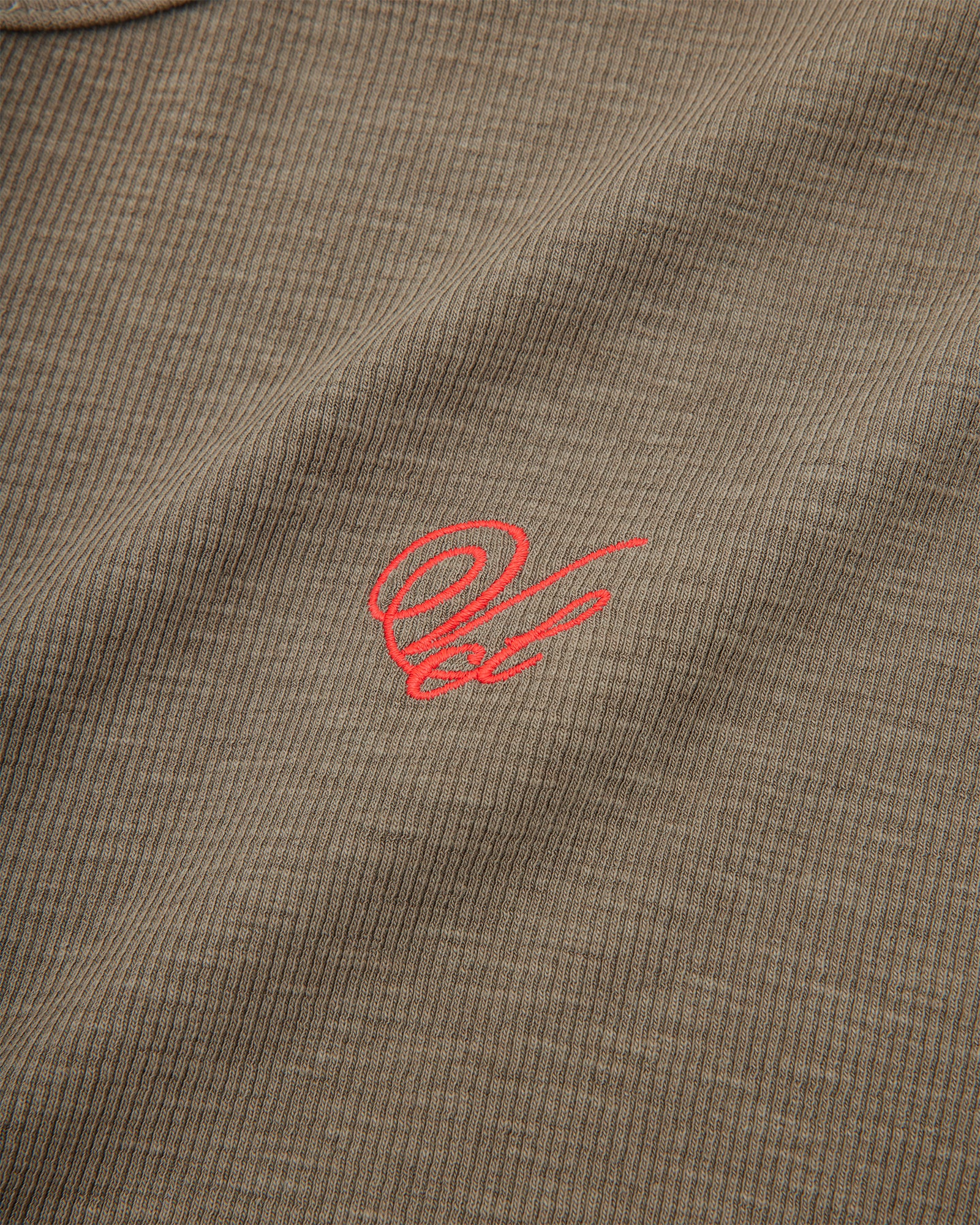 Short Sleeve Henley Shirt - Olive