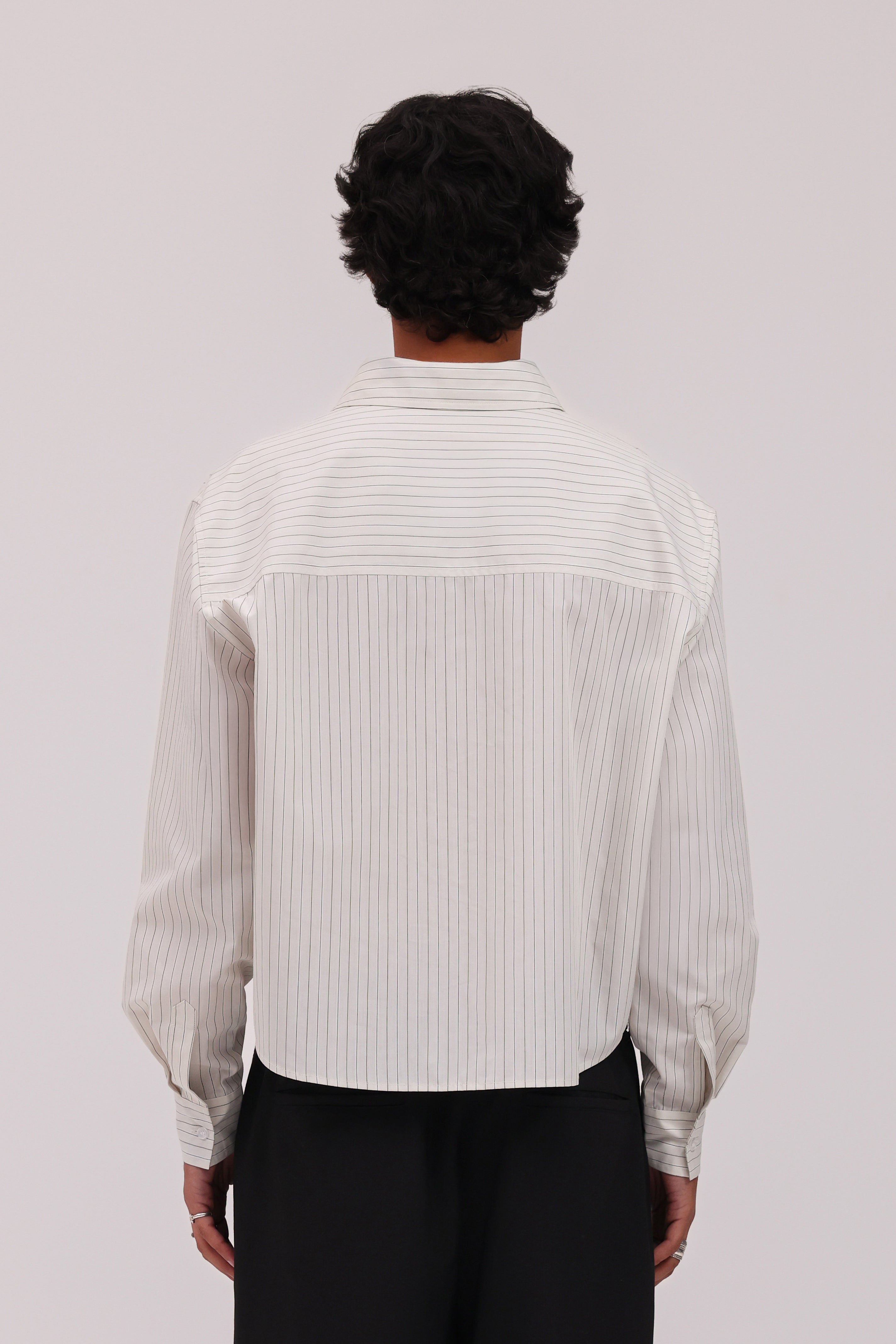 Striped Signature Long Sleeve Shirt - Beige/Black
