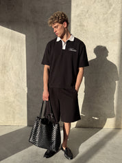 Signature Short Sleeve Polo Shirt - Black/White
