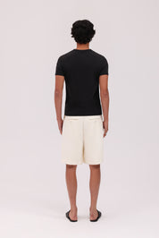 Short Sleeve Henley Shirt - Black