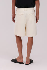 Pleated Shorts - Cream