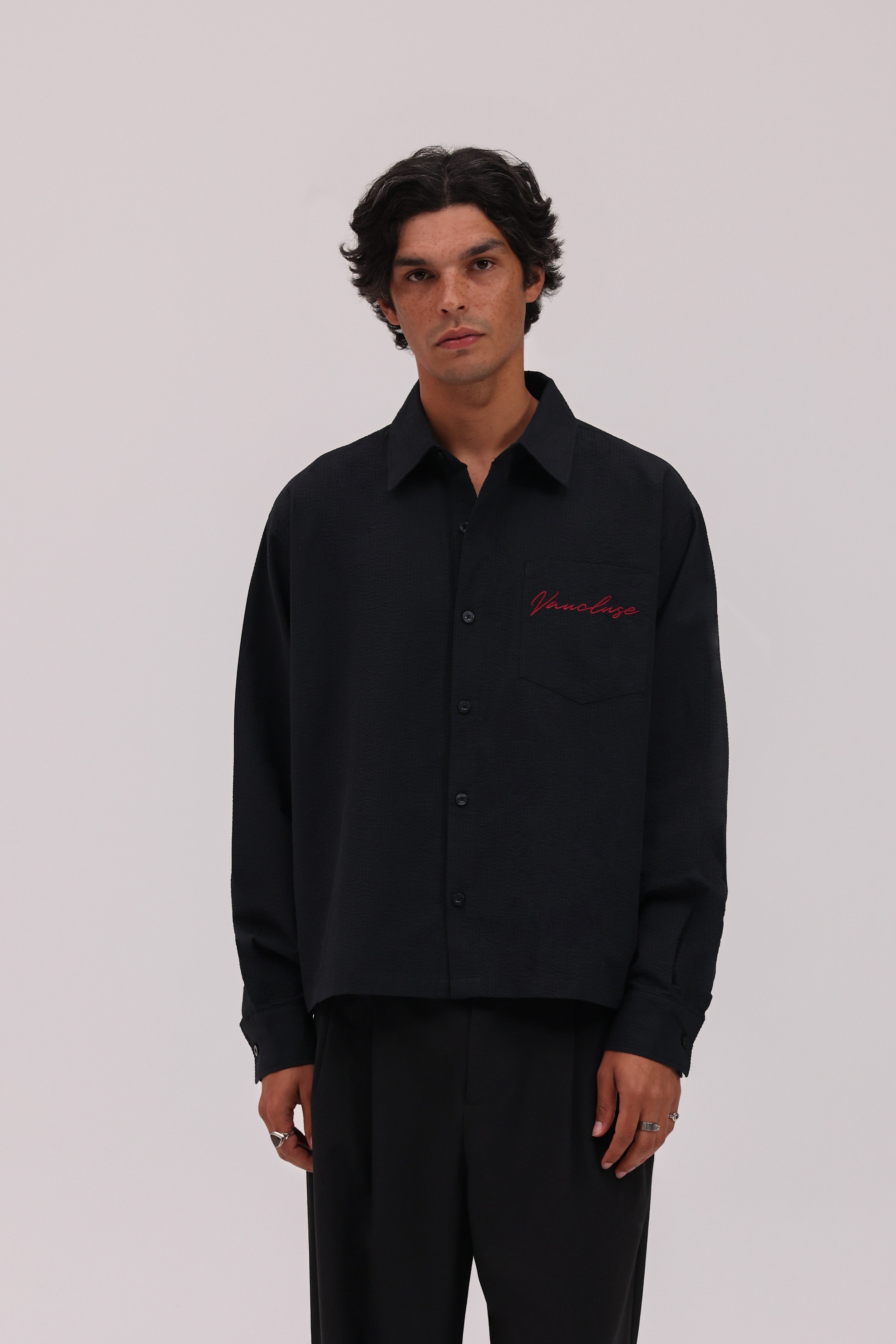 Signature Long Sleeve Shirt - Black – VAUCLUSE STUDIOS USA
