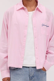 Striped Signature Long Sleeve Shirt - Rose