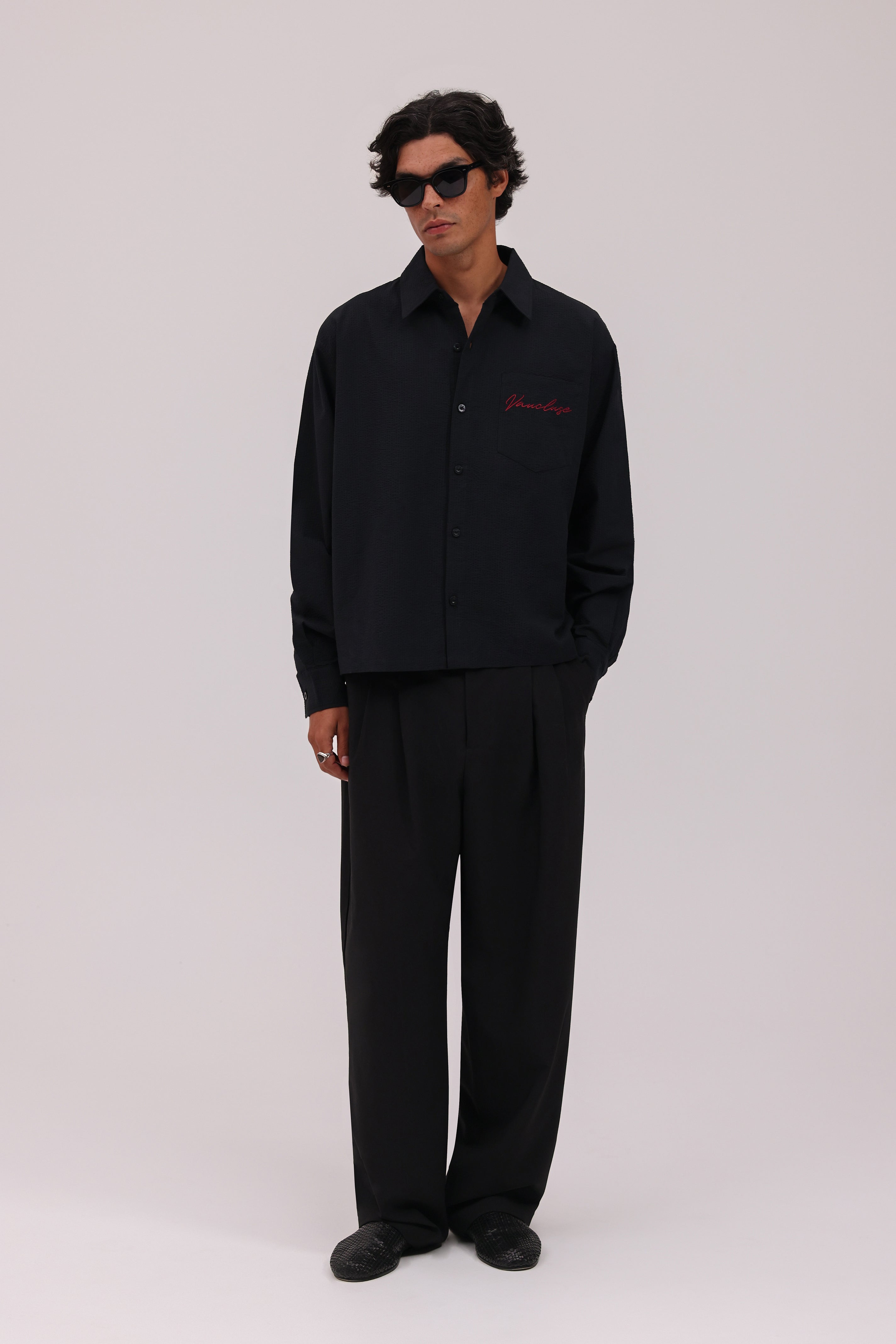 Signature Long Sleeve Shirt - Black – VAUCLUSE STUDIOS USA