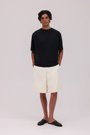 Pleated Shorts - Cream