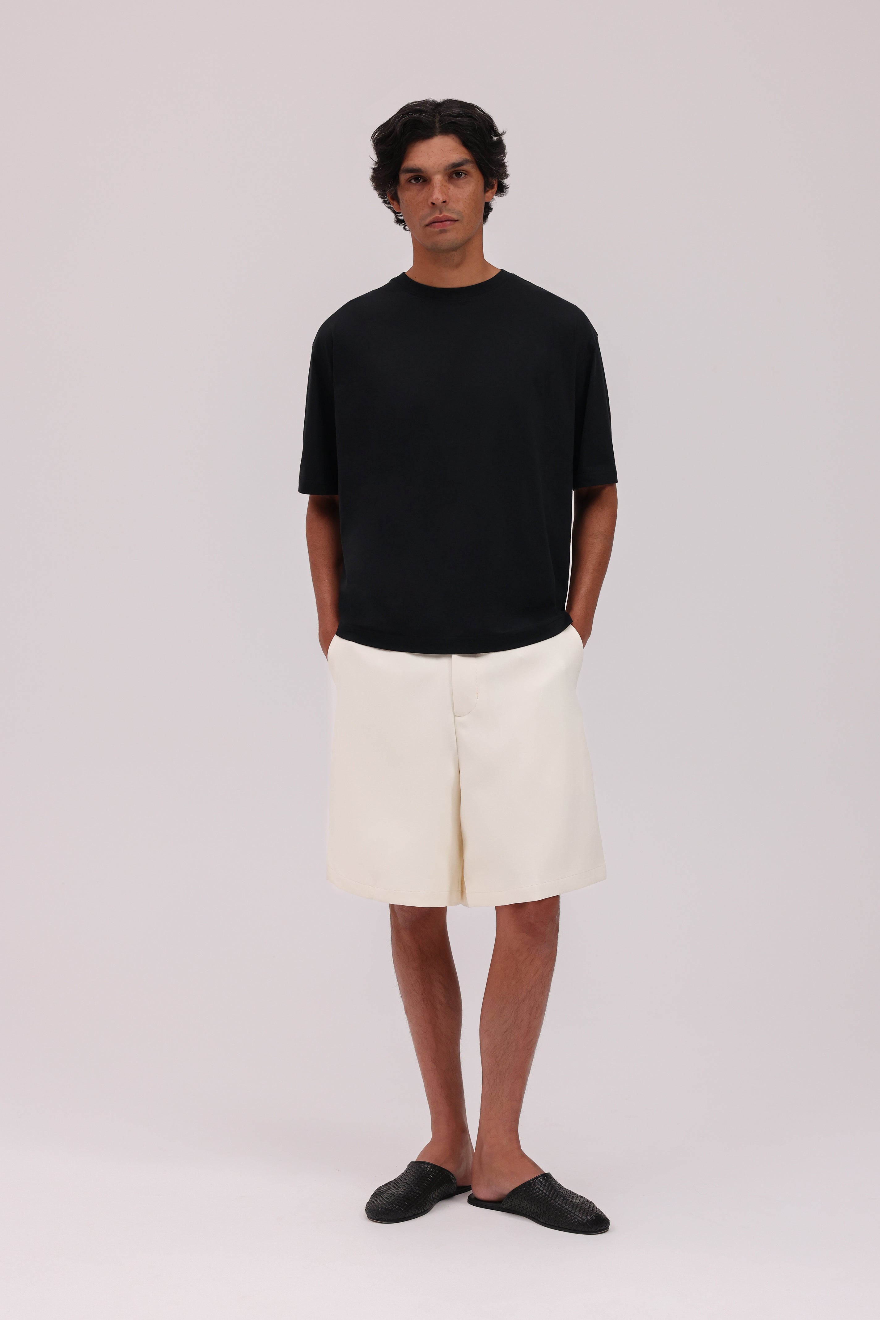Pleated Shorts - Cream