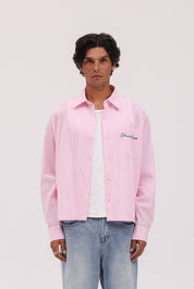 Striped Signature Long Sleeve Shirt - Rose