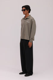 Signature Long Sleeve Polo Shirt - Muted Olive
