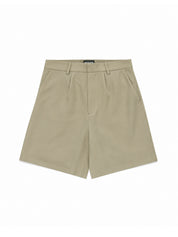 Pleated Shorts - Taupe