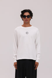 Heritage Long Sleeve Waffle - White