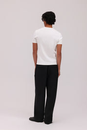 Short Sleeve Henley Shirt - White