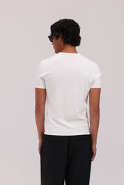 Short Sleeve Henley Shirt - White